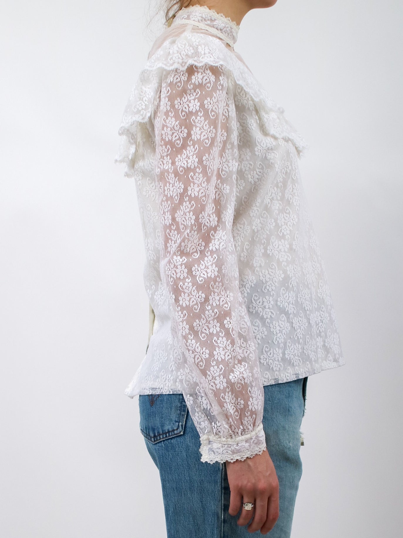 Vintage 1970s Gunne Sax Lace Blouse Selected by