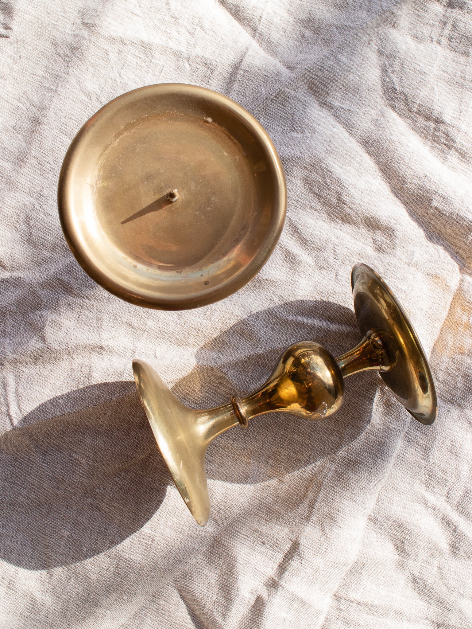 pair of brass pricket candle sticks – Erin Templeton