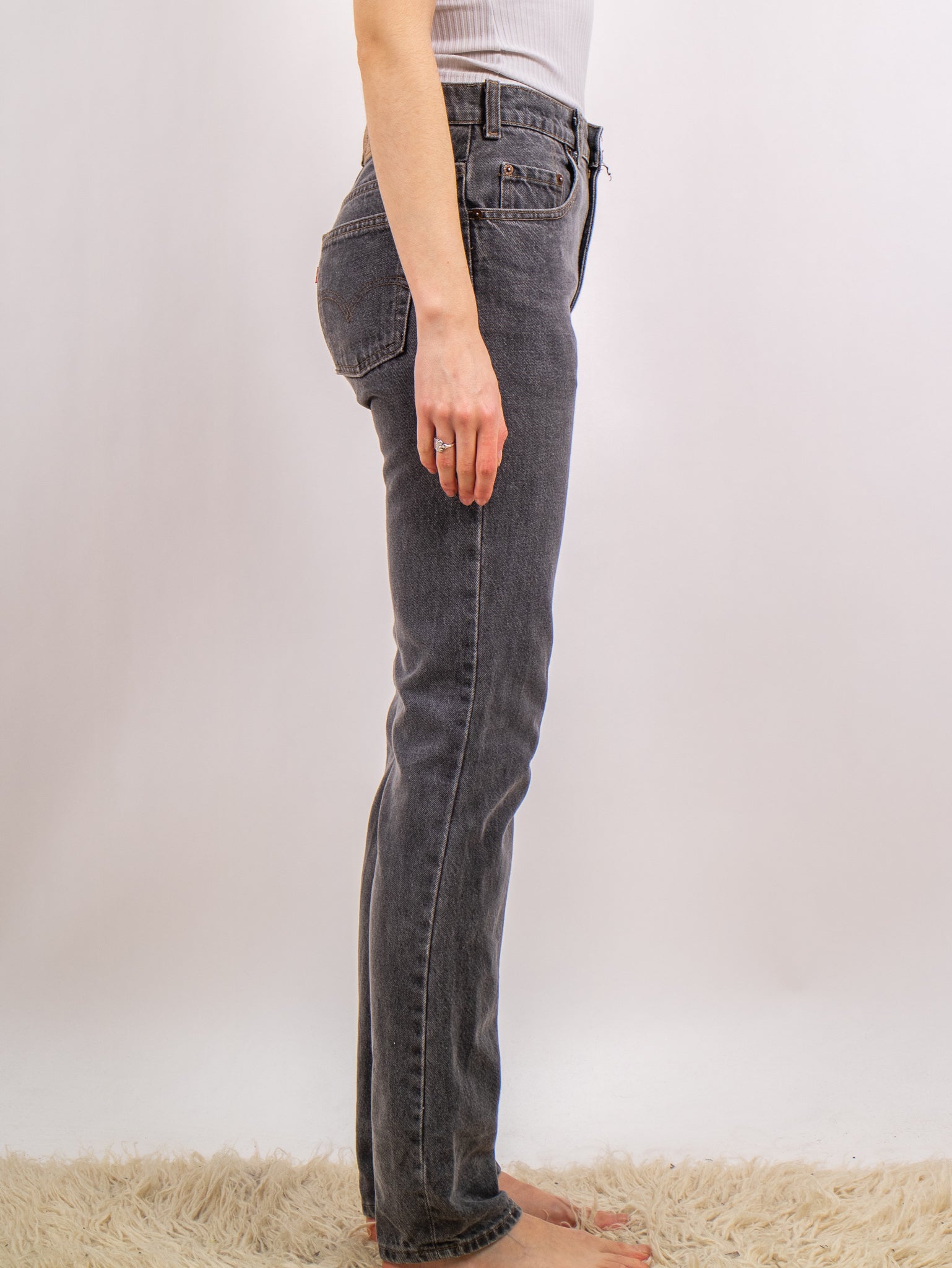 Slim Fit Levis 531 Women's LEVI'S 531 Dark Wash Distressed