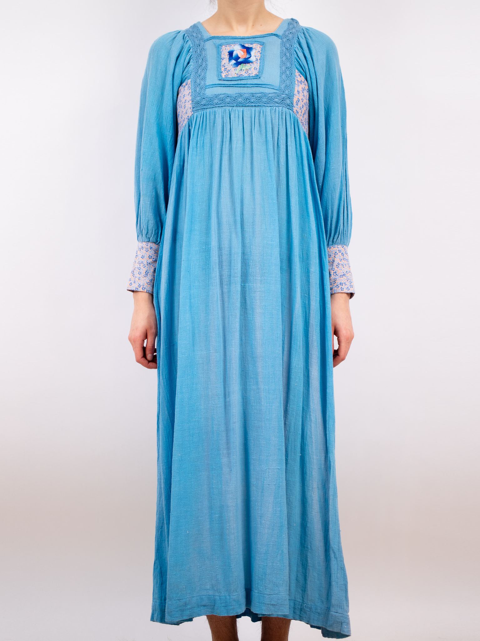 1970's blue HUMPERDINK empire waist peasant dress V575 Erin Templeton 1970's blue HUMPERDINK empire waist peasant dress V575 Erin Templeton